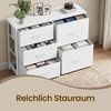 SONGMICS Kommode mit 5 Schubladen, Schubladenschrank mit Metallgestell, 98,7 x 30 x 74,7 cm, Weiß Bild 4
