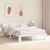 vidaXL Bettrahmen mit Kopfteil Weiß 140 x 200 cm Massives Kiefernholz 872651 Bild 3