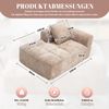 LVHOM Chaiselongue Schlafsofa mit Kissen, Lounge Sessel Relaxsessel Einzelsessel mit Seitentasche, Sofa Schlaffunktion, Sessel für Wohnzimmer Bild 2