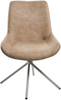 Esszimmerstuhl 2er Set HAILEY Kunstwildleder Beige Bild 5