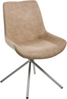 Esszimmerstuhl 2er Set HAILEY Kunstwildleder Beige Bild 4