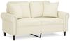 vidaXL 2-Sitzer-Sofa mit Zierkissen Creme 120 cm Samt 3200943 Bild 2