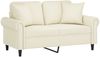 vidaXL 2-Sitzer-Sofa mit Zierkissen Creme 120 cm Samt 3200943 Bild 3