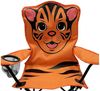 Mojawo Klappstuhl Kinder Anglersessel Orange mit Getränkehalter und Tasche Motiv Tiger Bild 4