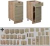 Küchenunterschrank Fame-Line Eiche Paneel 40 cm ohne Arbeitsplatte Vicco Bild 5