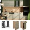 Küchenunterschrank Fame-Line Eiche Paneel 40 cm ohne Arbeitsplatte Vicco Bild 2