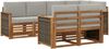 vidaXL Ecksofa Set mit Kissen 6 pcs Natürlich und Hellgrau 3384467 Bild 2