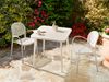 Gartentisch NATURNO 80 cm 80 cm Metall Hellbeige Bild 3