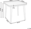 Gartentisch NATURNO 80 cm 80 cm Metall Hellbeige Bild 2