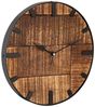 Amagohome Wanduhr Runde Wanduhr ø 30cm aus recyceltem Mangoholz Metall lautlos ohne Tick (lautlos) Bild 2
