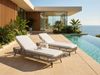 Sonnenliege mit Kissen ZERI Polyrattan Hellbeige Bild 3