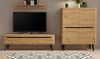 Wohnwand 3-teilig Ronson in Eiche Artisan und schwarz 287 x 170 cm Bild 2