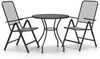 vidaXL 3-tlg. Garten-Essgruppe Streckmetall Anthrazit 3084713 Bild 2