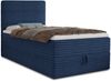 Boxspringbett Mollo Mini mit Bettkasten und Matratzentopper - Einzelbett mit Bonell-Matratze und Topper, Polsterbett in weichem Cordstoff, Bett, Schlafzimmer (Blau (Tilia 77), 90 x 200 cm) Bild 2