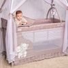 Lorelli Reisebett Magic Sleep 2 Ebenen Baldachin Mobile Wickelauflage faltbar grau Bild 5