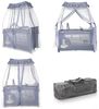 Lorelli Reisebett Magic Sleep 2 Ebenen Baldachin Mobile Wickelauflage faltbar grau Bild 2