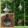 hofstein Pollerleuchte »Paraolo« Außenleuchte Stehleuchte in antikem Look, ohne Leuchtmittel, Metall Braun/Gold, Wegeleuchte 120cm, Vintage Gartenlampe,E27,IP44 Bild 2