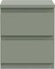 Forte EDMORE Kommode 40 45, moderner Nachttisch mit 2 Schubladen, Beistelltisch, Holzwerkstoff, Salbei, 41,8 cm breit x 49,3 cm hoch x 32,2 cm tief Bild 2