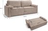 Schlafsofa (B/H/T: 225x96x93 cm) in Grau-Beige Bild 5