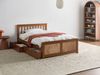 Bett mit 2 Schubladen OLENDON Kiefernholz Braun 120 x 200 cm Bild 3