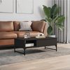 vidaXL Couchtisch Schwarz 100x50x35 cm Holzwerkstoff und Metall 845391 Bild 3