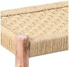 Marrakesch Orient & Mediterran Interior Gartenbank Boho Sitzbank Josue modern aus Akazienholz und Jute in Hellbraun 90 cm (1-St), Handarbeit Bild 3