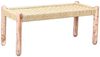 Marrakesch Orient & Mediterran Interior Gartenbank Boho Sitzbank Josue modern aus Akazienholz und Jute in Hellbraun 90 cm (1-St), Handarbeit Bild 2
