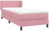 vidaXL Boxspringbett mit Matratze Rosa 90x210 cm Samt 3317600 Bild 4