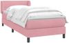 vidaXL Boxspringbett mit Matratze Rosa 90x210 cm Samt 3317600 Bild 3
