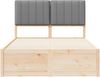vidaXL Bettgestell mit gepolstertem Kopfteil Hellgrau 120 x 190 cm 3405552 Bild 5