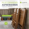 JUSKYS® Gartenmöbel Set Rimini - Natur, Akazie Holz, inkl. 4er Set Stühle & Tisch, Stabil, langlebig Bild 3