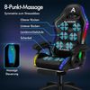 Racing Gaming Stuhl Massage LED RGB Beleuchtung Ergonomischer Gamer Sessel Bild 4