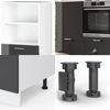 Küchenblock R-Line Anthrazit Hochglanz/Weiß 180 cm ohne Arbeitsplatte Vicco Bild 5