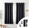 Cozyor Verdunkelungsvorhang 2er-Set inkl. 2 Magnethalter, thermoisolierend, Gardinen blickdicht (2 St), Ösen, verdunkelnd, Mikrofaser Polyester, Gardinen Thermo Vorhang 175x135 Wohnzimmer, Schlafzimmer, Kinderzimmer Bild 5