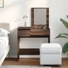 vidaXL Schminktisch mit Spiegel Braun Eichen-Optik 73x46,5x120 cm 848226 Bild 4