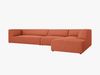 Micadoni Ecksofa Ruby 5-Sitzer Rechts Strukturierter Stoff Koralle Bild 3