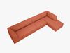 Micadoni Ecksofa Ruby 5-Sitzer Rechts Strukturierter Stoff Koralle Bild 4