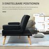 Schlafsofa 181x77x78 cm in Grau, Polyester, 3-Sitzer mit Schlaffunktion und 3-fach verstellbarer Rückenlehne Bild 5