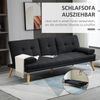 Schlafsofa 181x77x78 cm in Grau, Polyester, 3-Sitzer mit Schlaffunktion und 3-fach verstellbarer Rückenlehne Bild 4