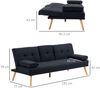 Schlafsofa 181x77x78 cm in Grau, Polyester, 3-Sitzer mit Schlaffunktion und 3-fach verstellbarer Rückenlehne Bild 3