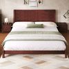 180x200 Plattformbett mit Kopfteil und Lattenrost, Braun Bild 3