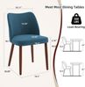 GarveeMore Esszimmerstuhl 2er-Set,Leinen gepolsterter Esszimmerstuhl mit Holzbeinen,Ohrensessel, Küchenstühle mit dicken Kissen für Esszimmer, Wohnzimmer Bild 4
