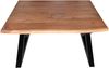 Couchtisch Baumkante 90x90 cm Akazie Nussbaumfarben schwarz X-Gestell geschlossen 83941477 Bild 5