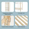 Novelux Etagenbett 90x200 mit Kleiderschrank und 6 Regalen – Kinderbett mit Fallschutz, 4-stufiger Leiter, Holz Weiß/Natur Bild 4