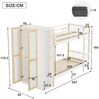 Novelux Etagenbett 90x200 mit Kleiderschrank und 6 Regalen – Kinderbett mit Fallschutz, 4-stufiger Leiter, Holz Weiß/Natur Bild 2