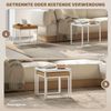 Couchtisch Set 2-Teilig Mit Abnehmbarem Tablett - Kaffeetisch Beistelltisch Modern Weiß/Eichenoptik Bild 5
