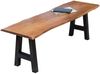 Sitzbank Baumkante 220 cm nussbaum massiv Akazie A-Gestell schwarz 92369103 Bild 3