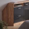 Küchenschrank für Dachschrägen R-Line Anthrazit Hochglanz 60 cm mit 2 Schubladen, Schrankkorpus 60 cm Tiefe Vicco Bild 4