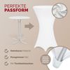 DETEX® Stehtischhusse 5er Set Weiß 80-85cm Verstärkter Fußbereich 30°C Waschbar Stehtisch Hussen Stretch Bezug Hochzeit Bild 3