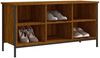 vidaXL Schuhregal Braun Eichen-Optik 100x35x50 cm Holzwerkstoff 831842 Bild 2